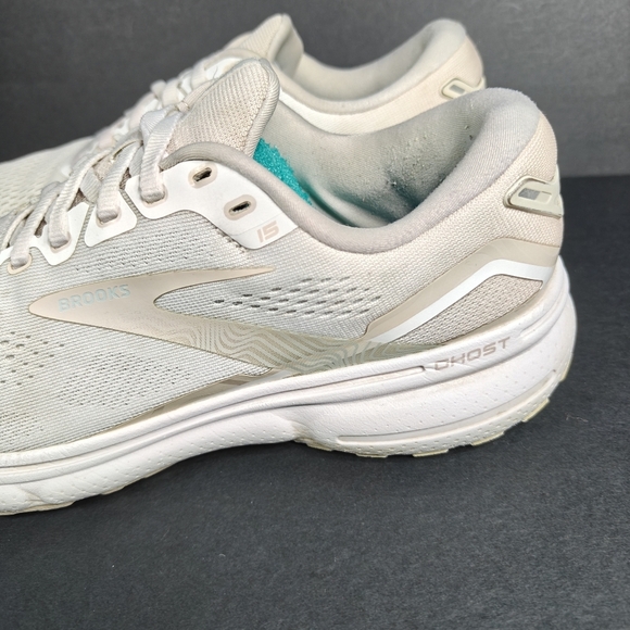 Brooks Ghost 15  Snow White Sneakers Women's Running Shoes Size 8.5B Medium - Picture 4 of 9